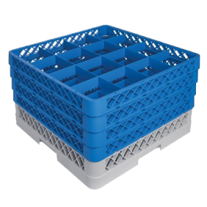 Glazenkorf 50 x 50 x 24 cm, 16 glazen